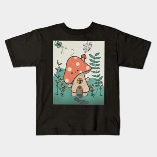 adorable mushroom house l knew l wanted participate in Kids T-Shirt